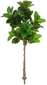 Planta Arvore Artificial Ficus Elástica Real Toque X82 Verde 1,50m